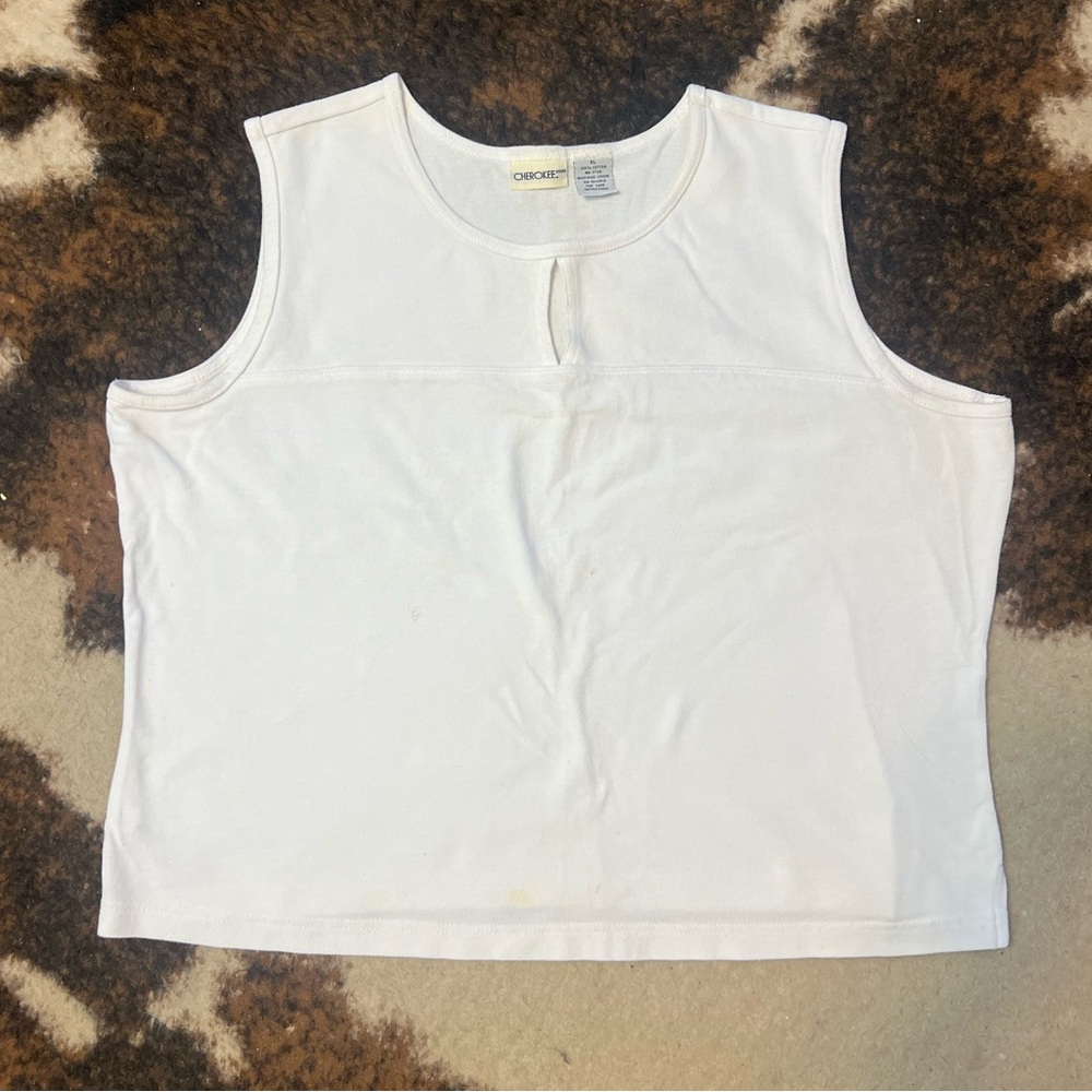Cherokee White Sleeveless Blouse